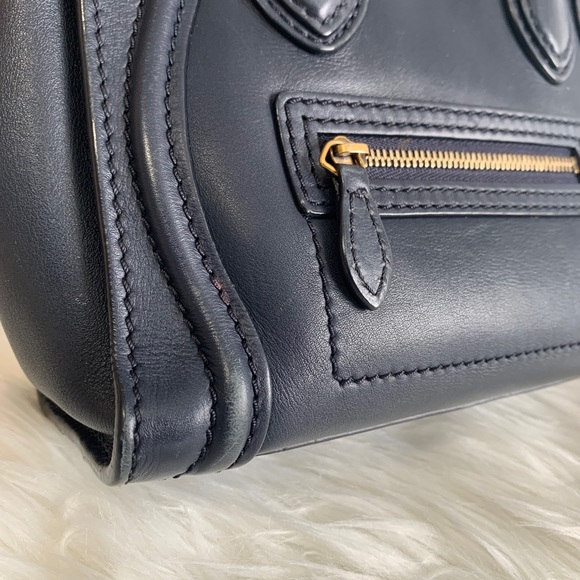 Celine Nano Luggage in Navy blue - Picture 10 of 16